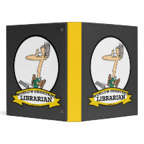 WORLDS GREATEST LIBRARIAN II CARTOON VINYL BINDERS