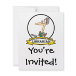 WORLDS GREATEST LIBRARIAN II CARTOON invitations