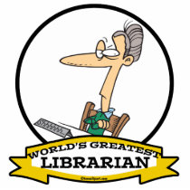 WORLDS GREATEST LIBRARIAN II CARTOON PHOTO CUTOUTS