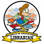 WORLDS GREATEST LIBRARIAN WOMEN CARTOON photo sculptures