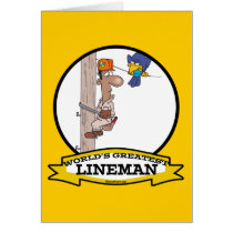 WORLDS GREATEST LINEMAN MEN CARTOON CARDS