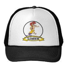 WORLDS GREATEST LOSER LADY WOMEN CARTOON HATS
