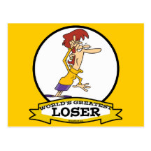 WORLDS GREATEST LOSER LADY WOMEN CARTOON POST CARDS
