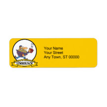 WORLDS GREATEST LUMBERJACK MEN CARTOON RETURN ADDRESS LABELS