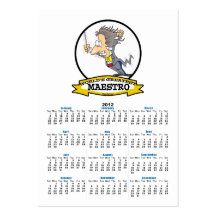 WORLDS GREATEST MAESTRO MEN CARTOON BUSINESS CARD TEMPLATE
