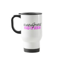 Worlds Greatest Maid Of Honour Pink Black Mugs