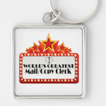 World's Greatest Mail Copy Clerk Keychains
