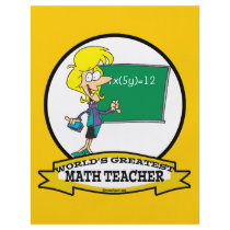 WORLDS GREATEST MATH TEACHER WOMEN CARTOON CUSTOM FLYER