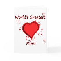 World's Greatest mimi Greeting Card