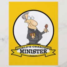 WORLDS GREATEST MINISTER CARTOON CUSTOM FLYER