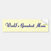 world's greatest mom bumper sticker