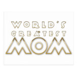 World's Greatest Mom (elegant outline) Postcard