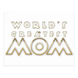 World's Greatest Mom (Metal Outline) Post Card