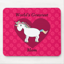 Worlds greatest mom unicorn mousepads