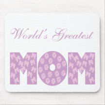 World's Greatest Mom - White Background Mouse Pad