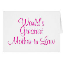 Worlds Greatest Mother In Law Greeting Card