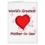 World's Greatest mother-in-law Greeting Card