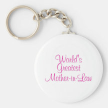 Worlds Greatest Mother In Law Keychain