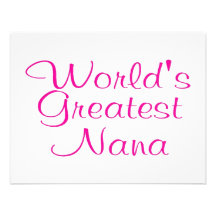 Worlds Greatest Nana Custom Invites