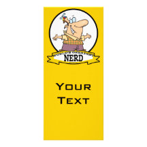 WORLDS GREATEST NERD II CARTOON CUSTOM RACK CARD