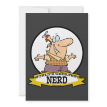 WORLDS GREATEST NERD II CARTOON CUSTOM INVITE