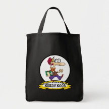 WORLDS GREATEST NERDY NOOB GUY CARTOON CANVAS BAGS