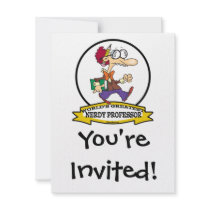 WORLDS GREATEST NERDY PROFESSOR CARTOON CUSTOM ANNOUNCEMENT