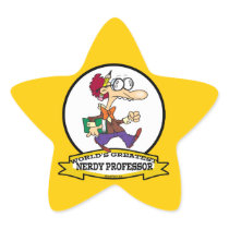 WORLDS GREATEST NERDY PROFESSOR CARTOON STICKERS