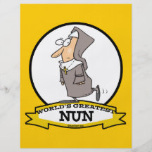 WORLDS GREATEST NUN CARTOON FULL COLOR FLYER