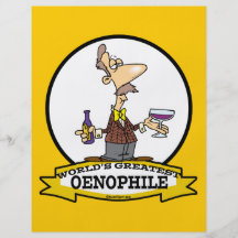 WORLDS GREATEST OENOPHILE CARTOON CUSTOM FLYER
