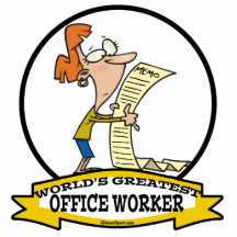 WORLDS GREATEST OFFICE WORKER WOMEN CARTOON PHOTO CUTOUT