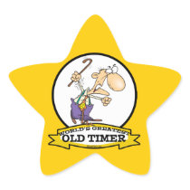 WORLDS GREATEST OLD TIMER CARTOON STICKER