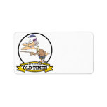 WORLDS GREATEST OLD TIMER LADY CARTOON ADDRESS LABEL
