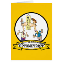 WORLDS GREATEST OPTOMETRIST MEN CARTOON GREETING CARDS