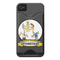 WORLDS GREATEST OPTOMETRIST MEN CARTOON IPHONE 4 ID CASES