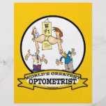 WORLDS GREATEST OPTOMETRIST MEN CARTOON FLYER DESIGN