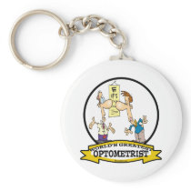WORLDS GREATEST OPTOMETRIST MEN CARTOON KEY CHAIN