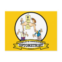 WORLDS GREATEST OPTOMETRIST MEN CARTOON POST CARDS
