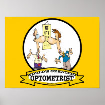 WORLDS GREATEST OPTOMETRIST MEN CARTOON POSTER