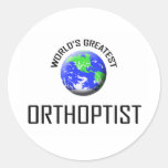 World's Greatest Orthoptist Round Stickers