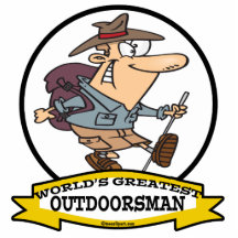 WORLDS GREATEST OUTDOORSMAN MEN CARTOON ACRYLIC CUT OUT