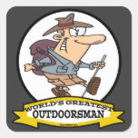 WORLDS GREATEST OUTDOORSMAN MEN CARTOON STICKER