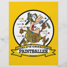 WORLDS GREATEST PAINTBALLER MEN CARTOON FLYERS