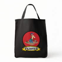 WORLDS GREATEST PAINTER MEN CARTOON TOTE BAG