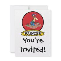 WORLDS GREATEST PAINTER MEN CARTOON ANNOUNCEMENT