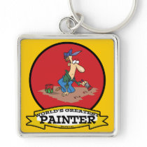 WORLDS GREATEST PAINTER MEN CARTOON KEY CHAINS