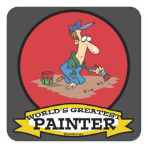 WORLDS GREATEST PAINTER MEN CARTOON STICKERS