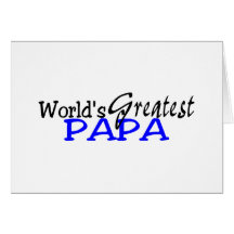 Worlds Greatest Papa Blue Black Cards