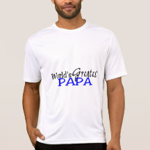 Worlds Greatest Papa Blue Black T Shirt