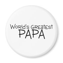 Worlds Greatest Papa Fridge Magnet